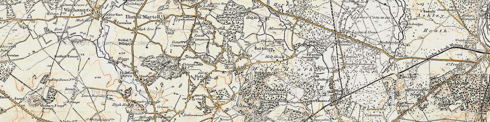 Old map of Lower Row in 1897-1909
