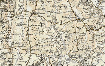Old map of Lower Sapey in 1899-1902