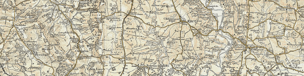 Old map of Lower Sapey in 1899-1902