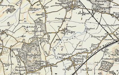 Old map of Lower Seagry in 1898-1899