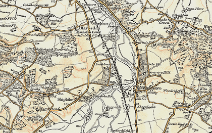Old map of Lower Shiplake in 1897-1909