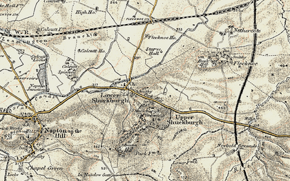 Old map of Upper Shuckburgh in 1898-1901