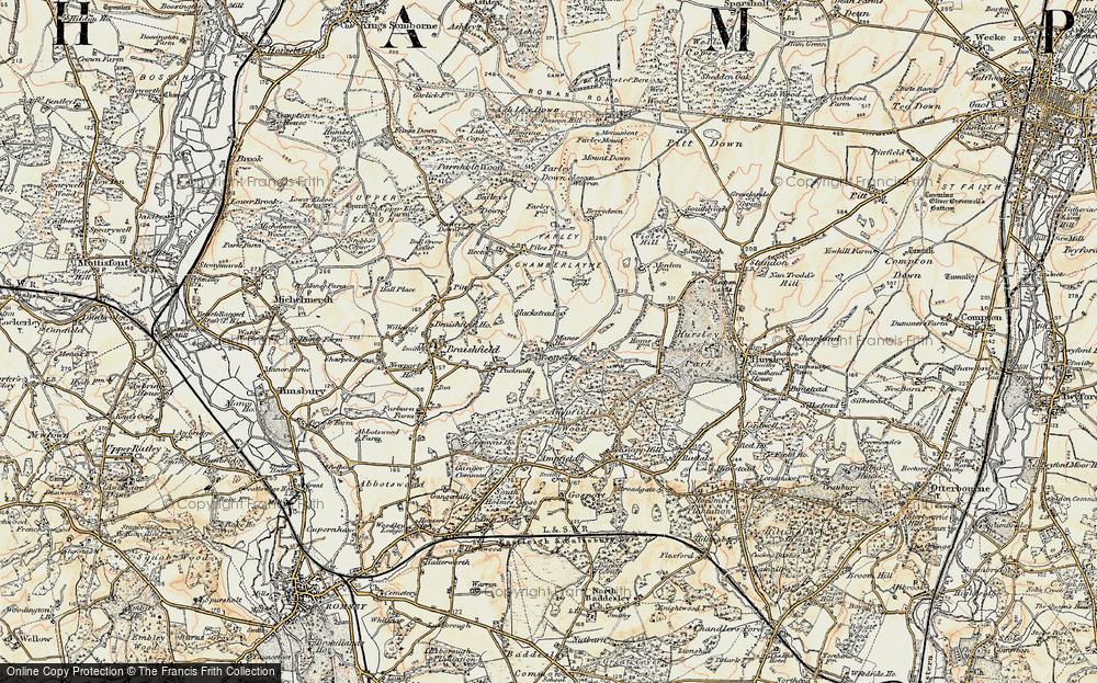 Old Map of Lower Slackstead, 1897-1909 in 1897-1909