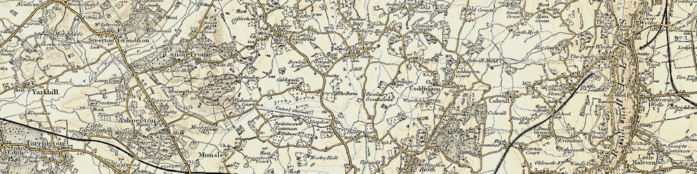 Old map of Lower Southfield in 1899-1901