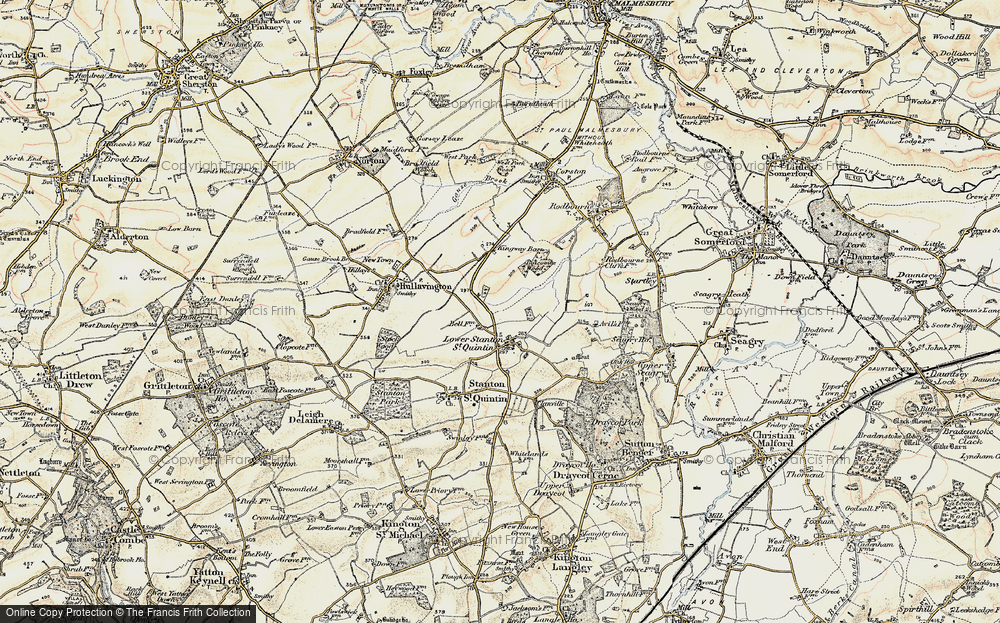 Old Map of Lower Stanton St Quintin, 1898-1899 in 1898-1899