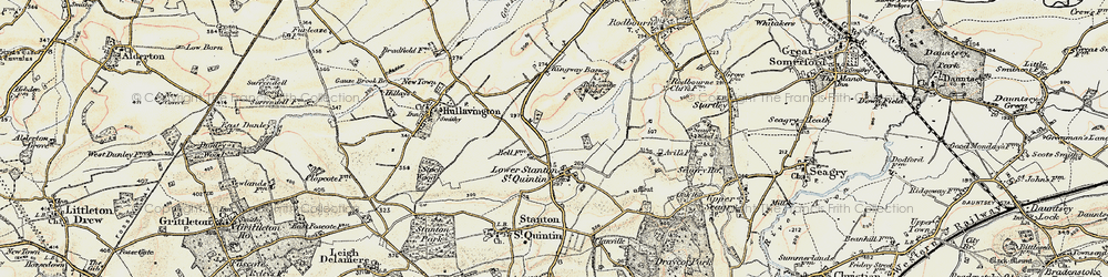 Old map of Lower Stanton St Quintin in 1898-1899