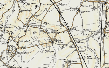 Old map of Lower Stondon in 1898-1901