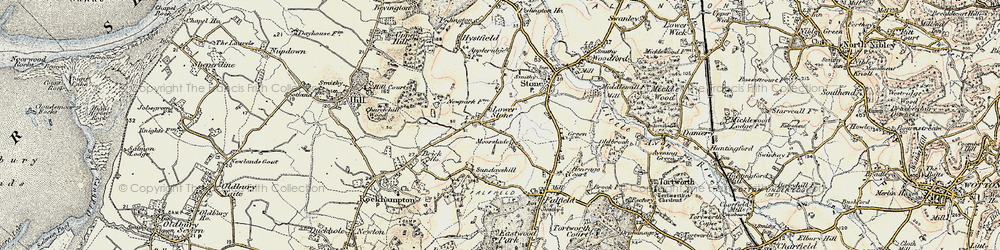 Old map of Lower Stone in 1899-1900