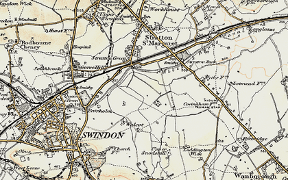 Old map of Lower Stratton in 1897-1899