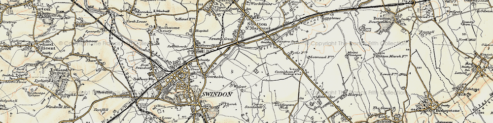 Old map of Lower Stratton in 1897-1899