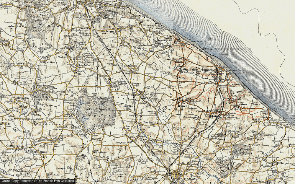 Old Map of Historic Map covering Southrepps Common in 1901-1902