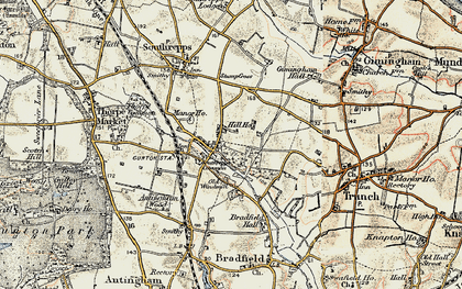 Old map of Southrepps Common in 1901-1902
