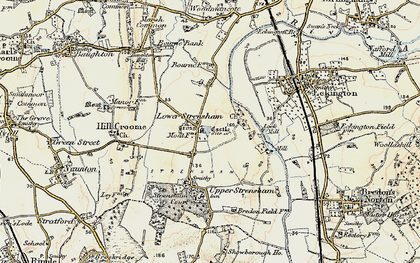 Old map of Lower Strensham in 1899-1901