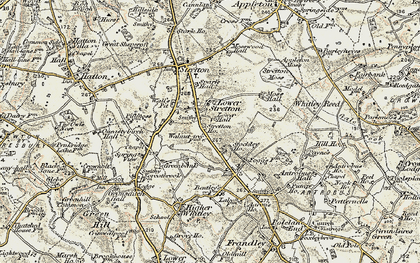 Old map of Lower Stretton in 1902-1903