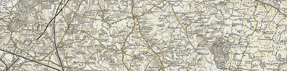 Old map of Lower Stretton in 1902-1903