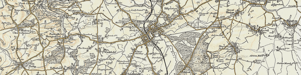 Old map of Lower Studley in 1898-1899