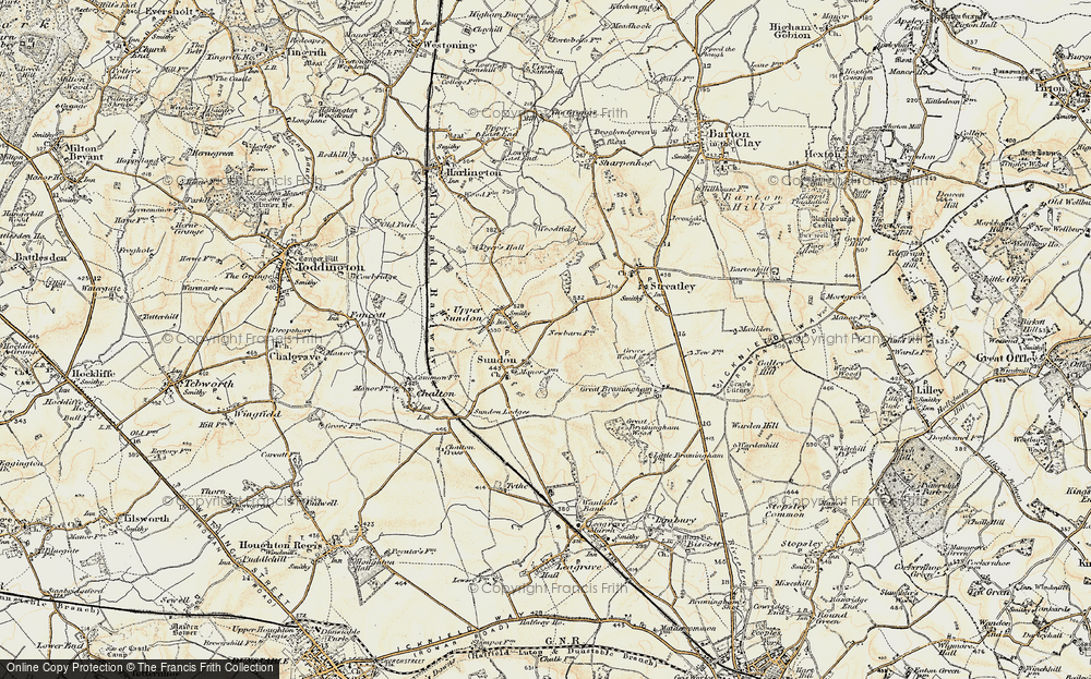 Old Map of Lower Sundon, 1898-1899 in 1898-1899