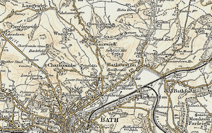 Old map of Lower Swainswick in 1899