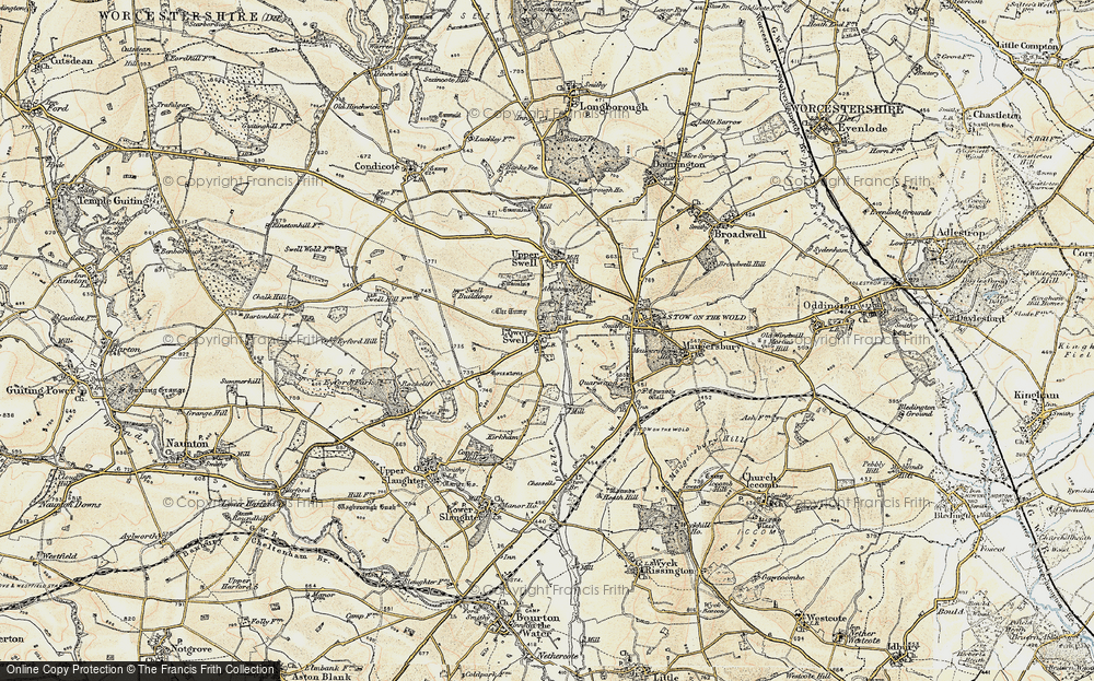 Old Map of Lower Swell, 1898-1899 in 1898-1899