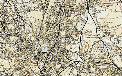 Old map of Lower Sydenham in 1897-1902