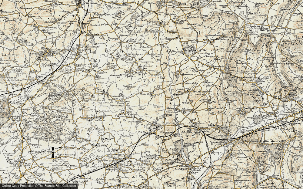 Old Map of Lower Tale, 1898-1900 in 1898-1900