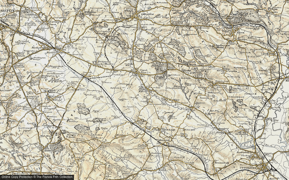 Old Map of Lower Tean, 1902 in 1902
