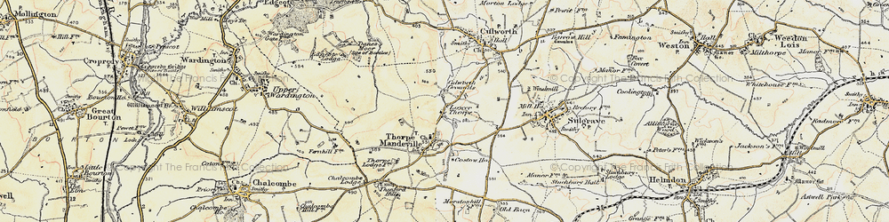 Old map of Lower Thorpe in 1898-1901