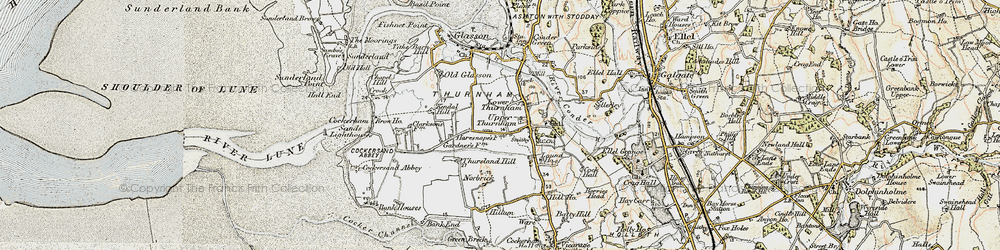 Old map of Lower Thurnham in 1903-1904