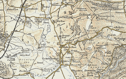 Old map of Lower Todding in 1901-1903
