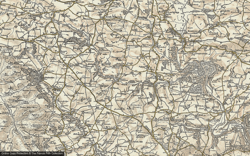 Old Map of Historic Map covering West Penrest in 1899-1900