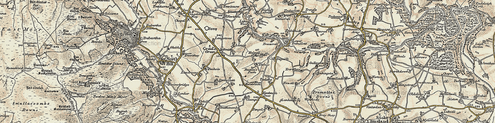 Old map of Lower Trefrize in 1900