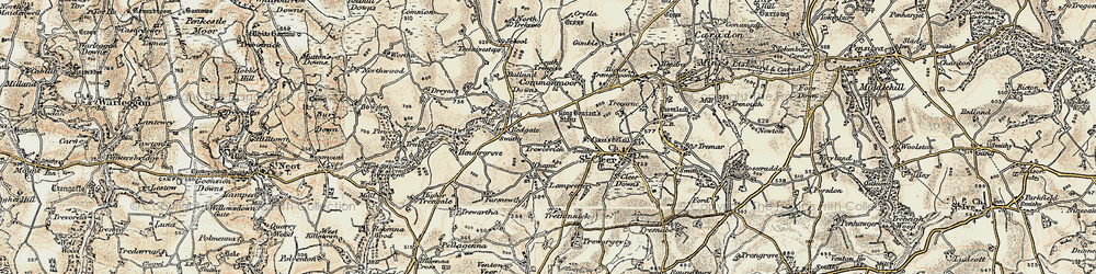 Old map of Lower Treworrick in 1900