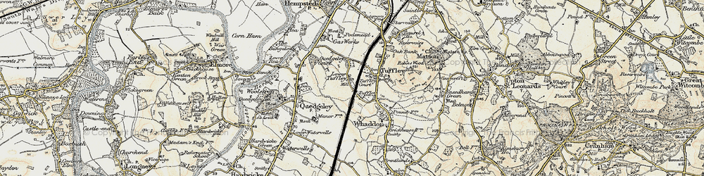 Old map of Lower Tuffley in 1898-1900