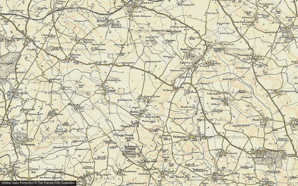 Old Map of Historic Map covering Sun Rising in 1898-1901