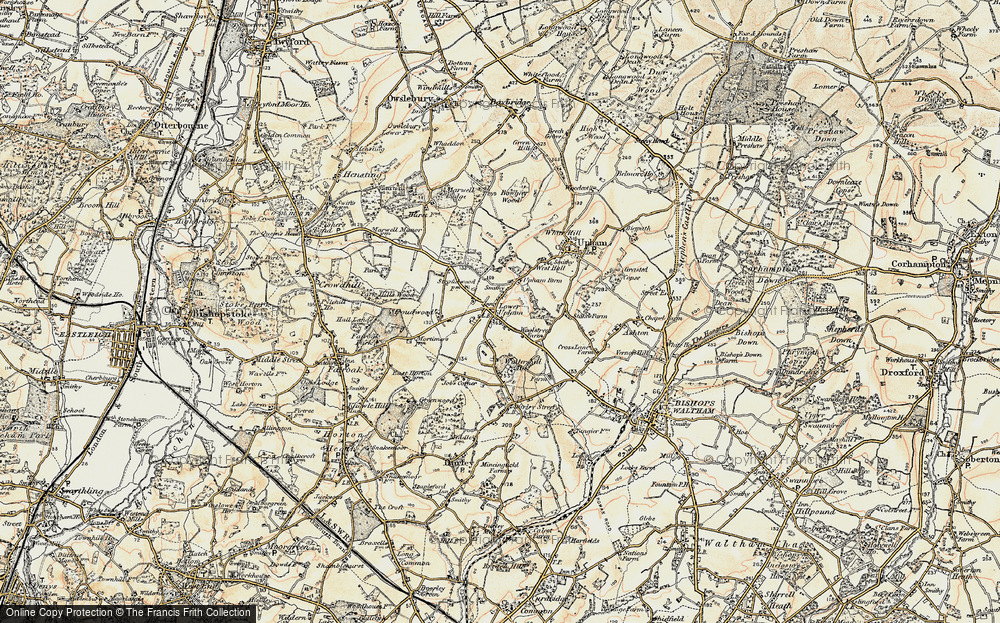 Old Map of Lower Upham, 1897-1900 in 1897-1900