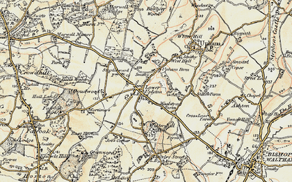 Old map of Lower Upham in 1897-1900