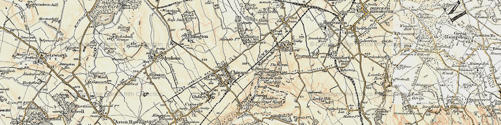 Old map of Lower Wainhill in 1897-1898