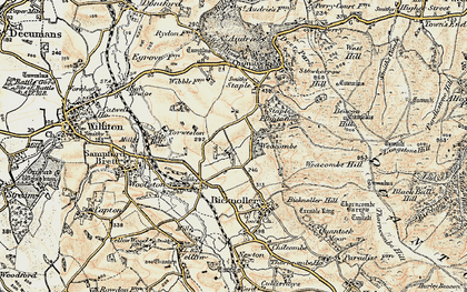 Old map of Lower Weacombe in 1898-1900