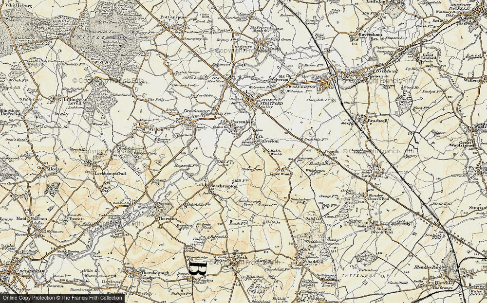 Old Map of Lower Weald, 1898-1901 in 1898-1901