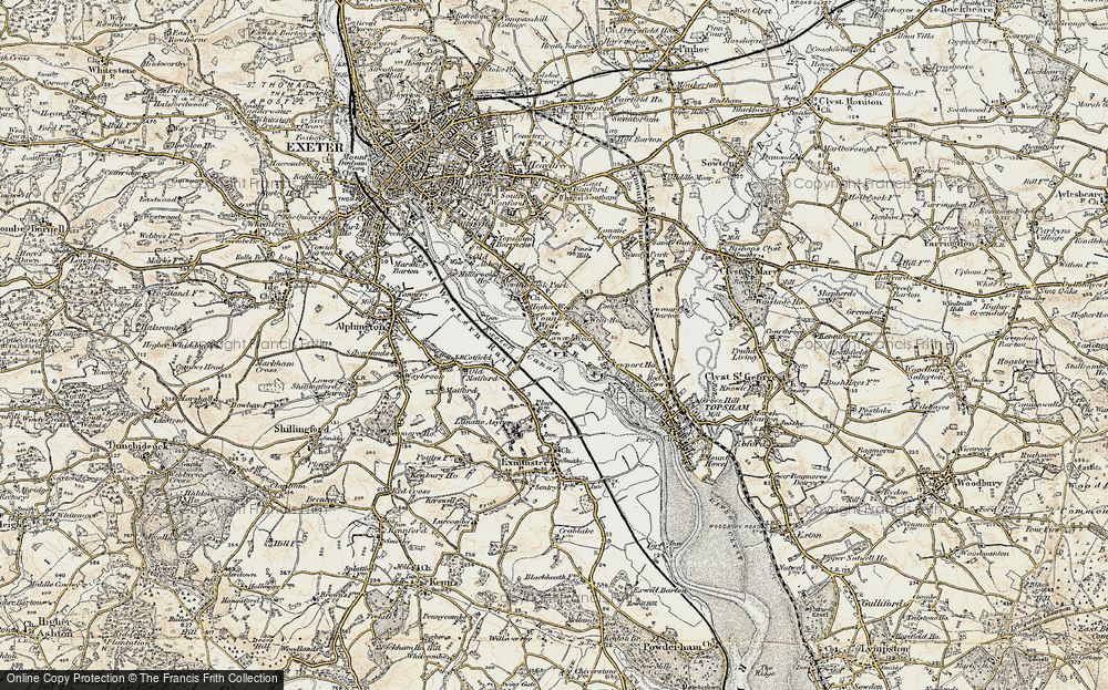 Old Map of Lower Wear, 1899 in 1899