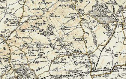 Old map of Lower Welson in 1900-1901