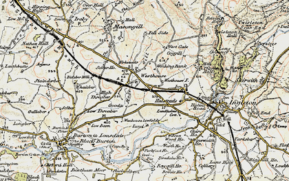 Old map of Lower Westhouse in 1903-1904