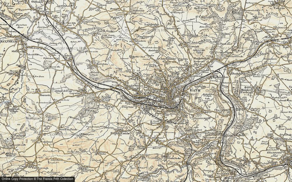 Old Map of Lower Weston, 1898-1899 in 1898-1899