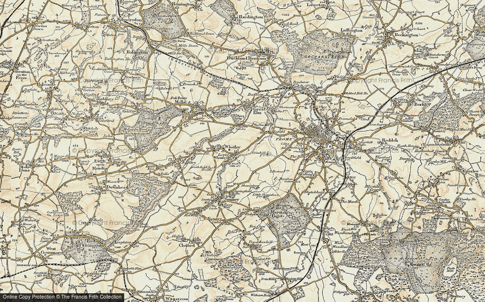 Old Map of Lower Whatley, 1898-1899 in 1898-1899