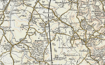 Old map of Lower Wick in 1898-1900