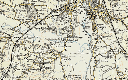 Old map of Lower Wick in 1899-1901