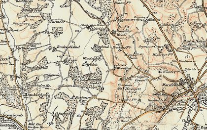 Old map of Lower Woodend in 1897-1898