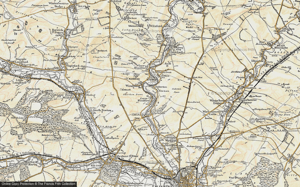 Old Map of Lower Woodford, 1897-1899 in 1897-1899