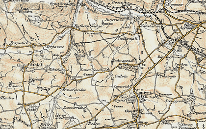 Old map of Saints'Way in 1900
