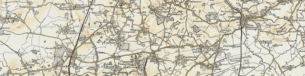 Old map of Yarlington Ho in 1899